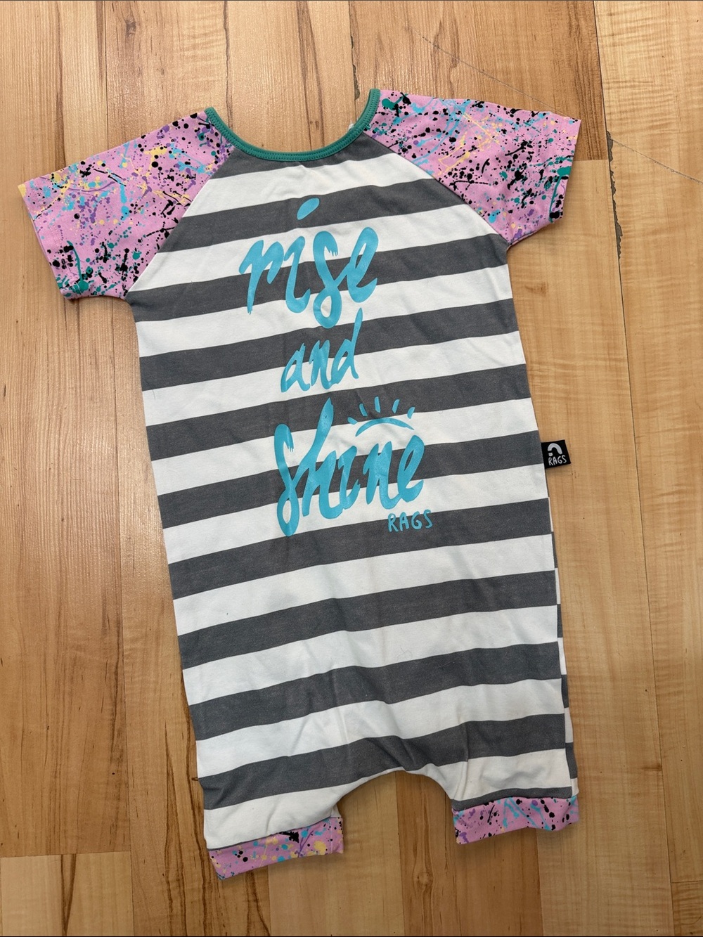 Rags Rise & Shine Short Sleeve Romper 2T